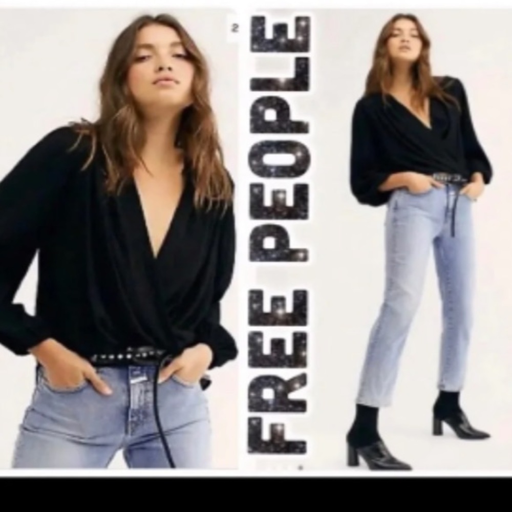 Free people Check it‎ out wrap top. NWOT. Retail 78